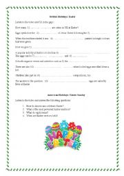 English Worksheet: Easter in UK-Listening worksheet