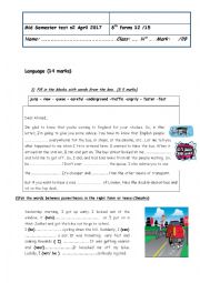 English Worksheet: 8th form