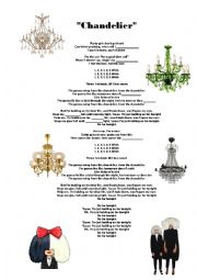 English Worksheet: Chandelier by Sia