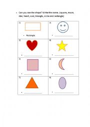 English Worksheet: SHAPES