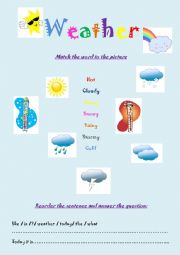 English Worksheet: Weather worksheet