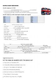 English Worksheet: Simple Past Revision Exercises