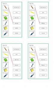 English Worksheet: CLASSROOM OBJECTS