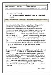 English Worksheet: 9th form test 