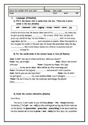 English Worksheet: 7th form test