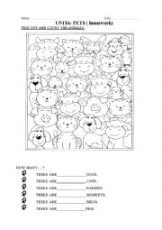 English Worksheet: animals