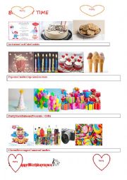 English Worksheet: Birthday Time