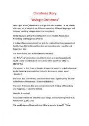 English Worksheet: Christmas Story