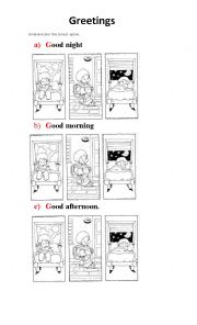 English Worksheet: Greetings 