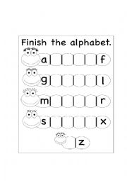 English Worksheet: Alphabet practica