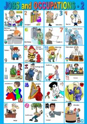 English Worksheet: Jobs and Occupations from D to L - 2. Pictionary. + KEY