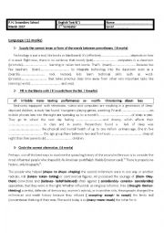 English Worksheet: english test