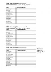 English Worksheet: Have got has got with gadgets