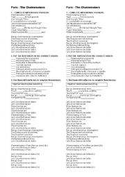 English Worksheet: SONG - PARIS - THE CHAINSMOKERS