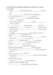 English Worksheet: Tenses worksheet