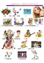 Tangled movie activity