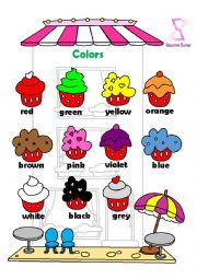 English Worksheet: COLORS