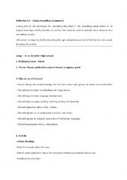 English Worksheet: storytelling