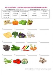 English Worksheet: Vegetables matching pictures