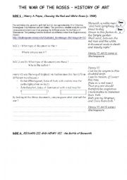 English Worksheet: The War of the Roses