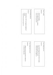 English Worksheet: Dengue Speaking Cue Cards