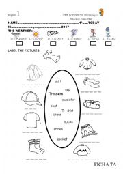 English Worksheet: clothes