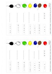 English Worksheet: colours