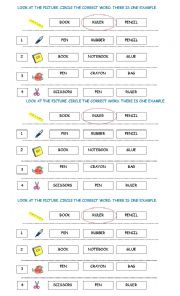 revision classroom objects