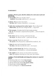 English Worksheet: reported speech