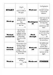 Phrasal verb dominoes: Work...