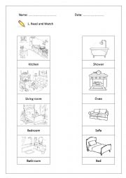 English Worksheet: read and match