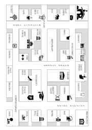 English Worksheet: Map for teaching Directions