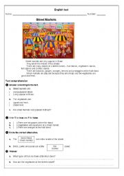 English Worksheet: Street Markets