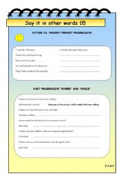 English Worksheet: FUTURE VS. PRESENT PERFECT PROGRESSIVE 2