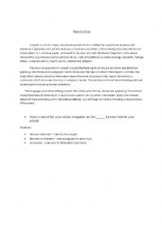 English Worksheet: Report Writing