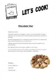 English Worksheet: Chocolate star