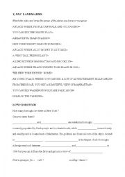 English Worksheet: New York city landmarks