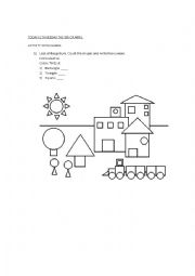 English Worksheet: Activities with shapes