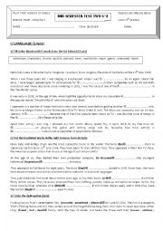 English Worksheet: mid semester test 2 n2 9th form