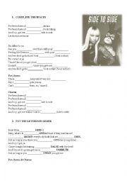 English Worksheet: Side to Side - Ariana Grande & Nicki Minaj