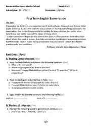 English Worksheet: Exam preparation