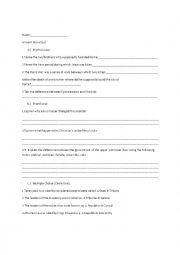 English Worksheet: Ancient Rome Test