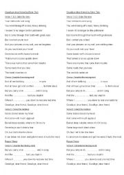 English Worksheet: Good bye dear friend by Deer Tick