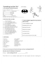 English Worksheet: Something just like this