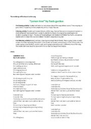 English Worksheet: Lemon Tree Song 