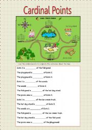 English Worksheet: Cardinal points