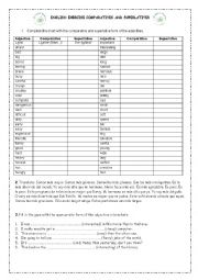 English Worksheet: COMPARATIVE & SUPERLATIVE ADJECTIVES