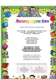 English Worksheet: Nursery Rhymes