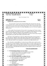 English Worksheet: Third Year exam