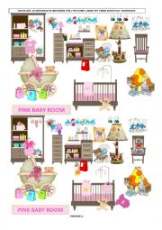 Game of the differences - 4 - pink nursery